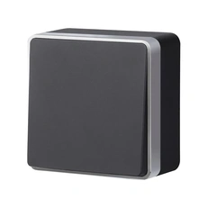 Изображение Выключатель одноклавишный Gallant (черный/серебро) W5010034