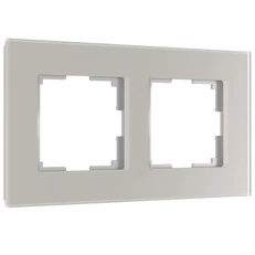 Изображение Рамка на 2 поста Senso (дымчатый, стекло soft-touch) W0023117